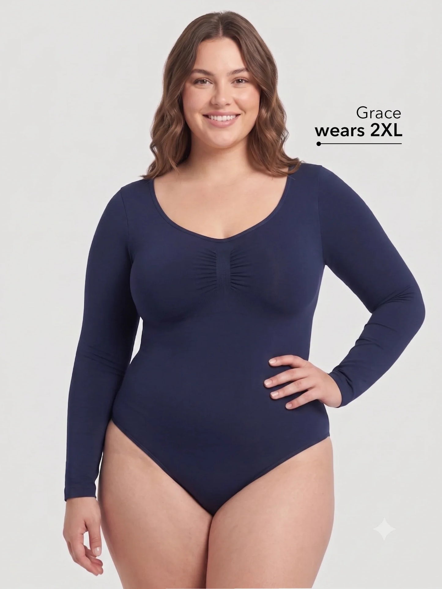 Long Sleeve Sculpt Brief Shapewear Bodysuit