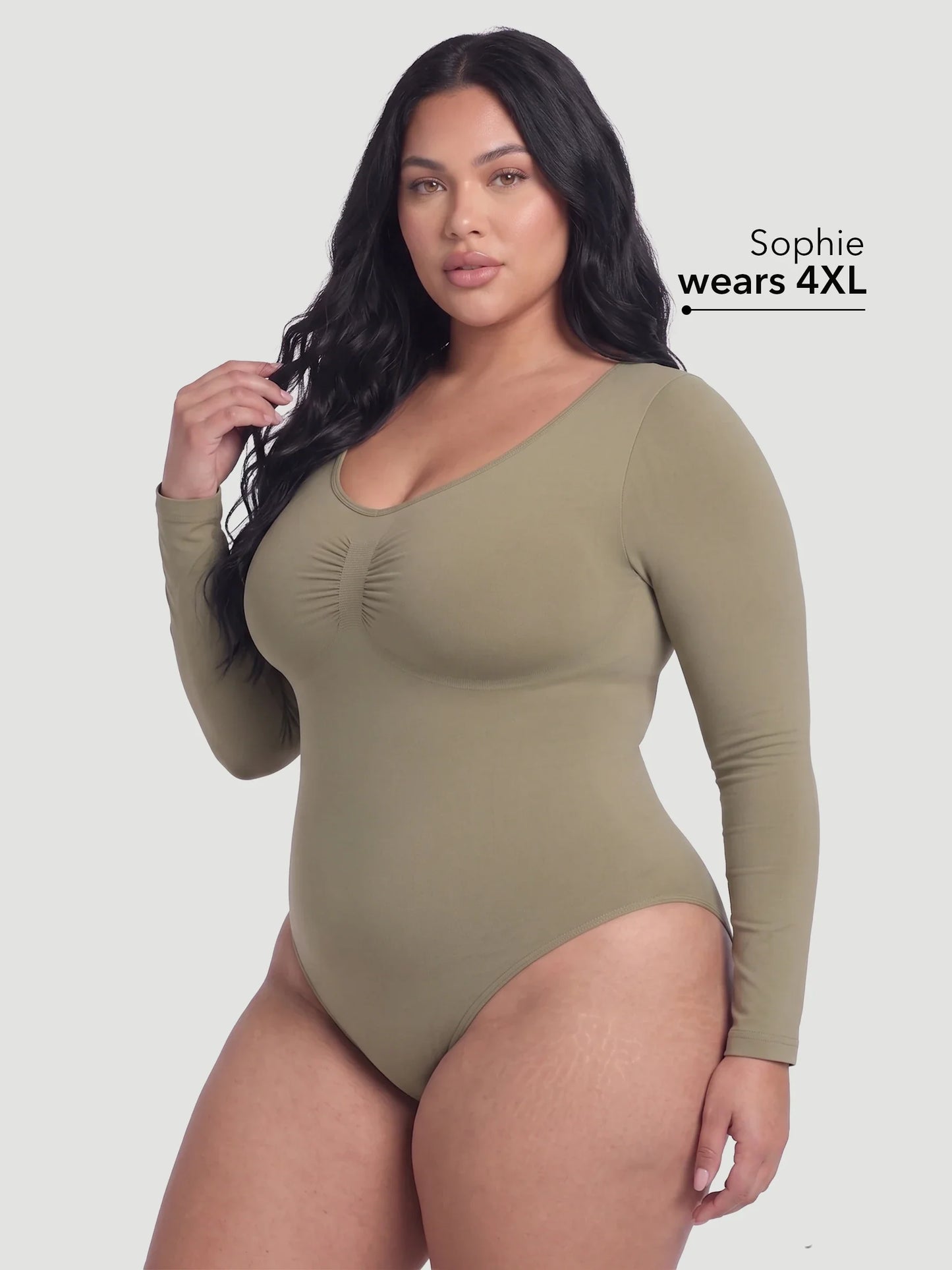 Long Sleeve Sculpt Brief Shapewear Bodysuit