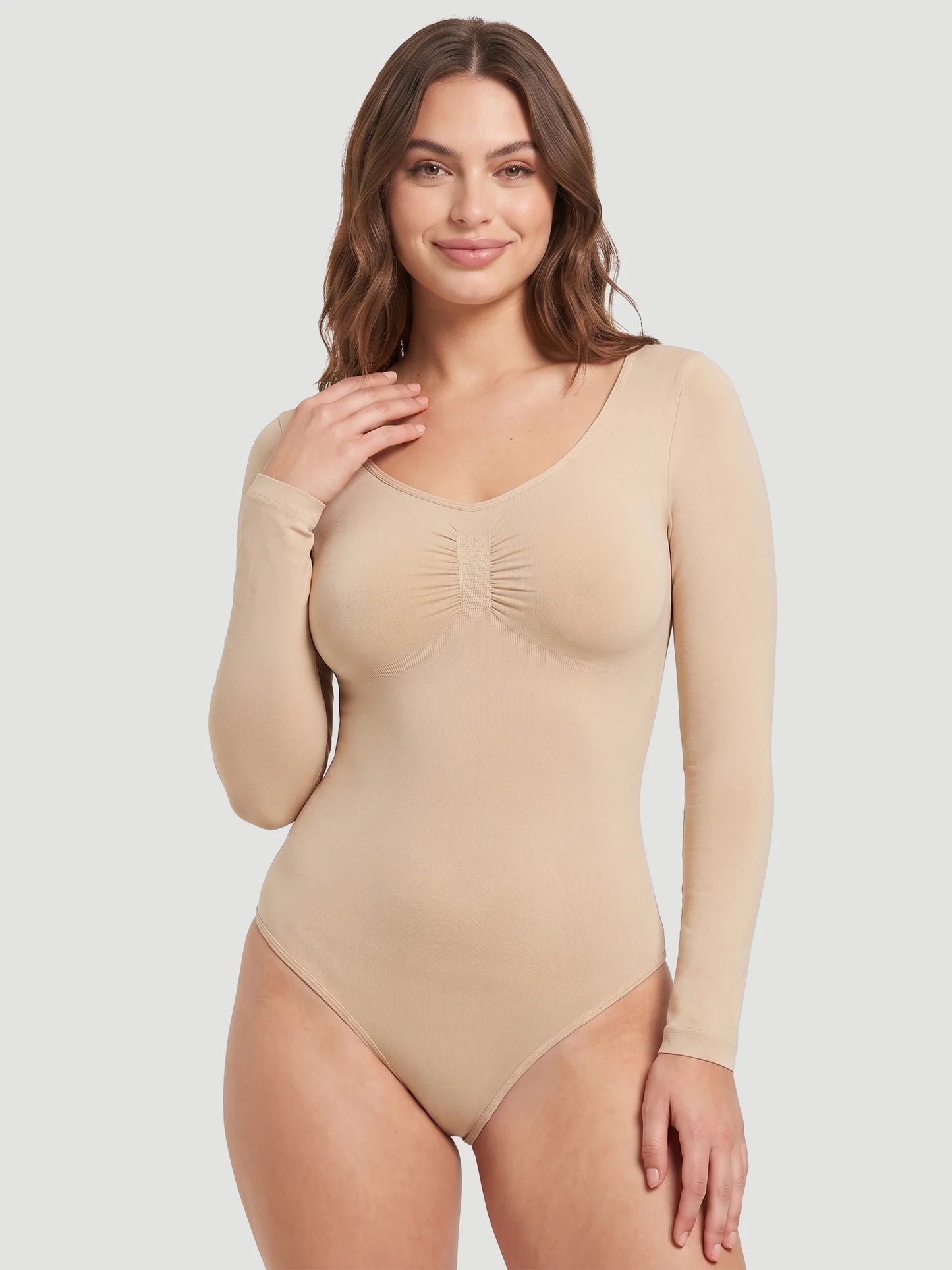 Long Sleeve Sculpt Brief Shapewear Bodysuit