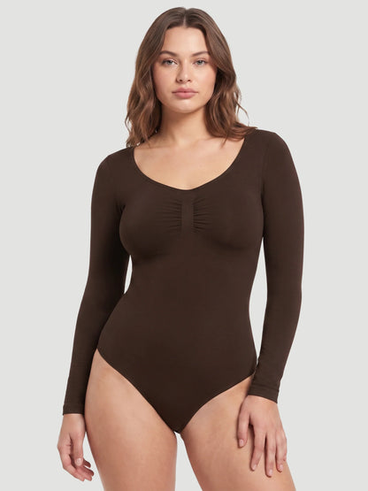 Long Sleeve Sculpt Brief Shapewear Bodysuit