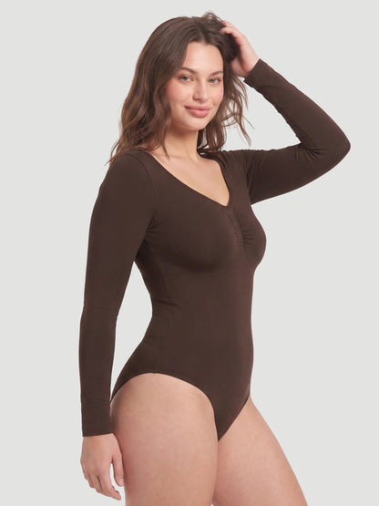Long Sleeve Sculpt Brief Shapewear Bodysuit