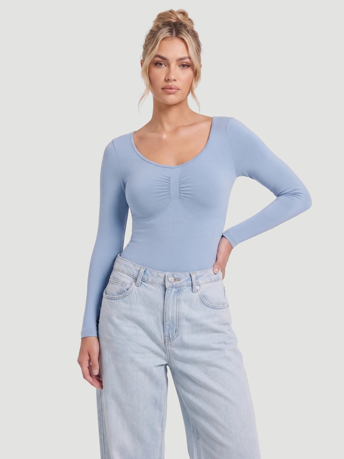 Long Sleeve Sculpt Brief Shapewear Bodysuit