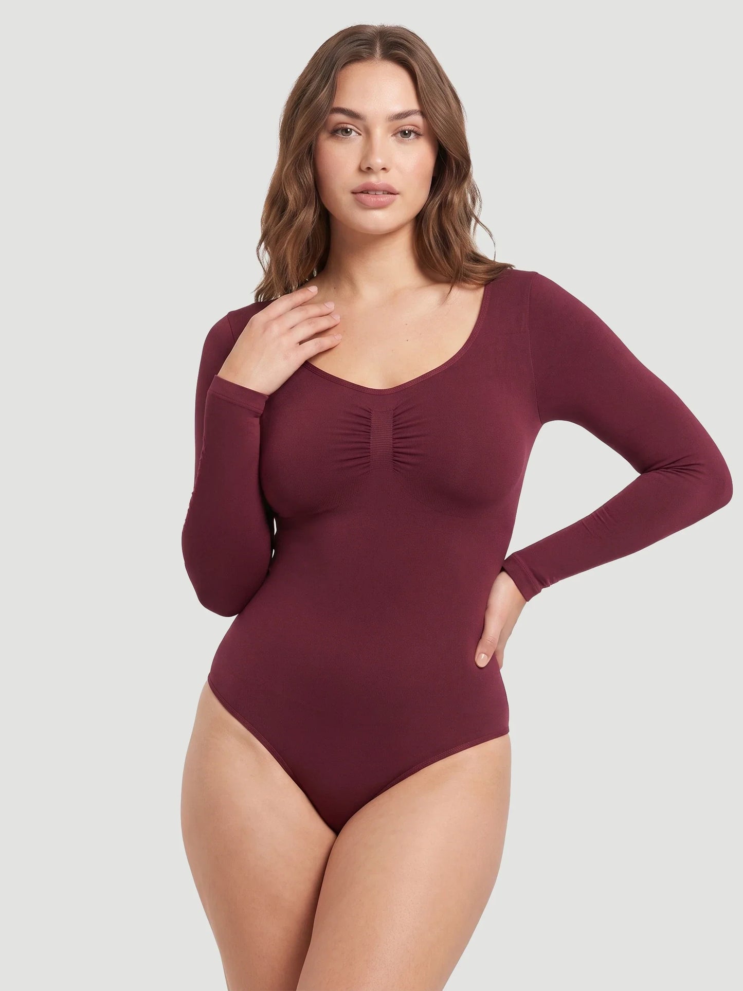 Long Sleeve Sculpt Brief Shapewear Bodysuit