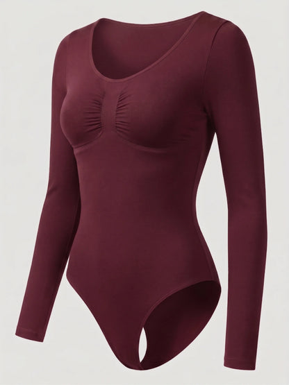 Long Sleeve Sculpt Brief Shapewear Bodysuit