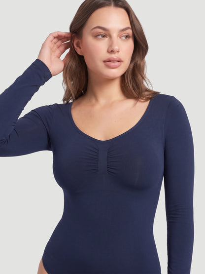 Long Sleeve Sculpt Brief Shapewear Bodysuit