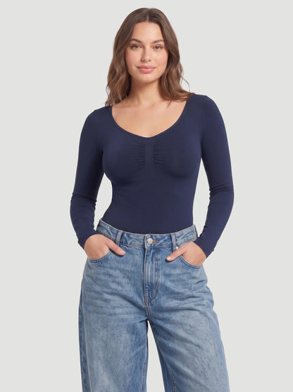 Long Sleeve Sculpt Brief Shapewear Bodysuit