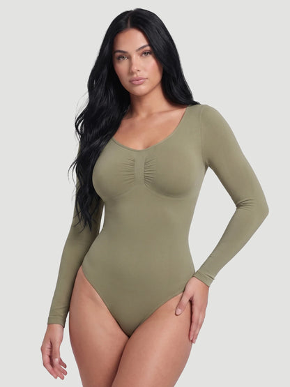 Long Sleeve Sculpt Brief Shapewear Bodysuit