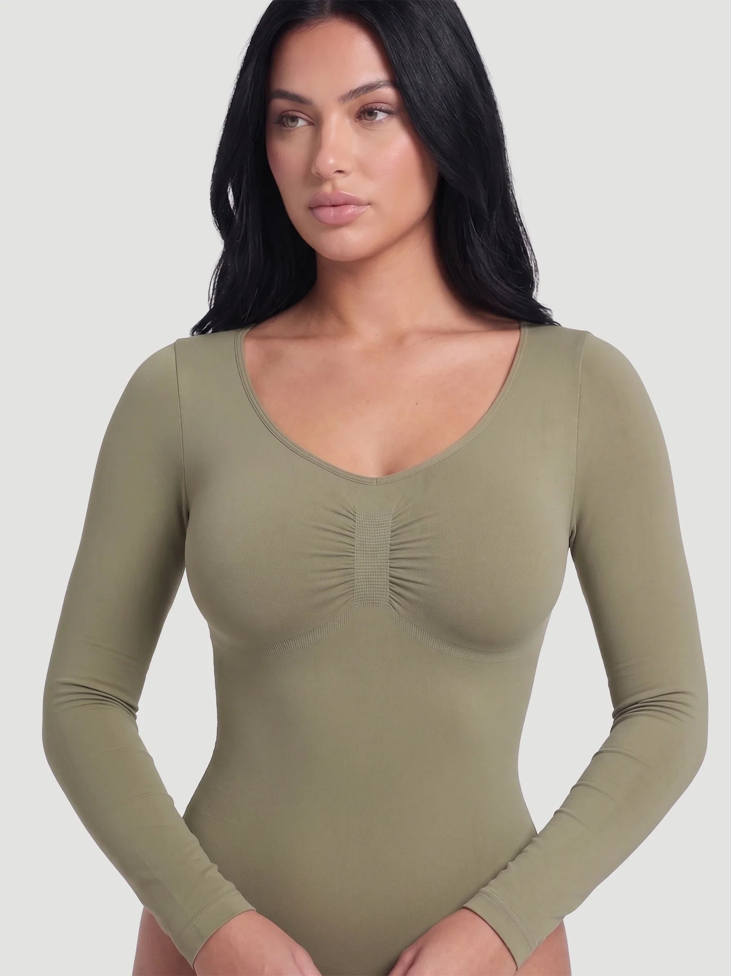 Long Sleeve Sculpt Brief Shapewear Bodysuit