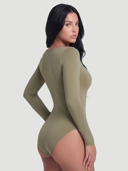 Long Sleeve Sculpt Brief Shapewear Bodysuit