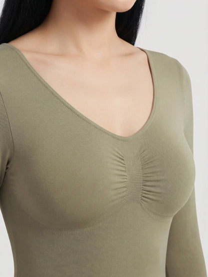 Long Sleeve Sculpt Brief Shapewear Bodysuit
