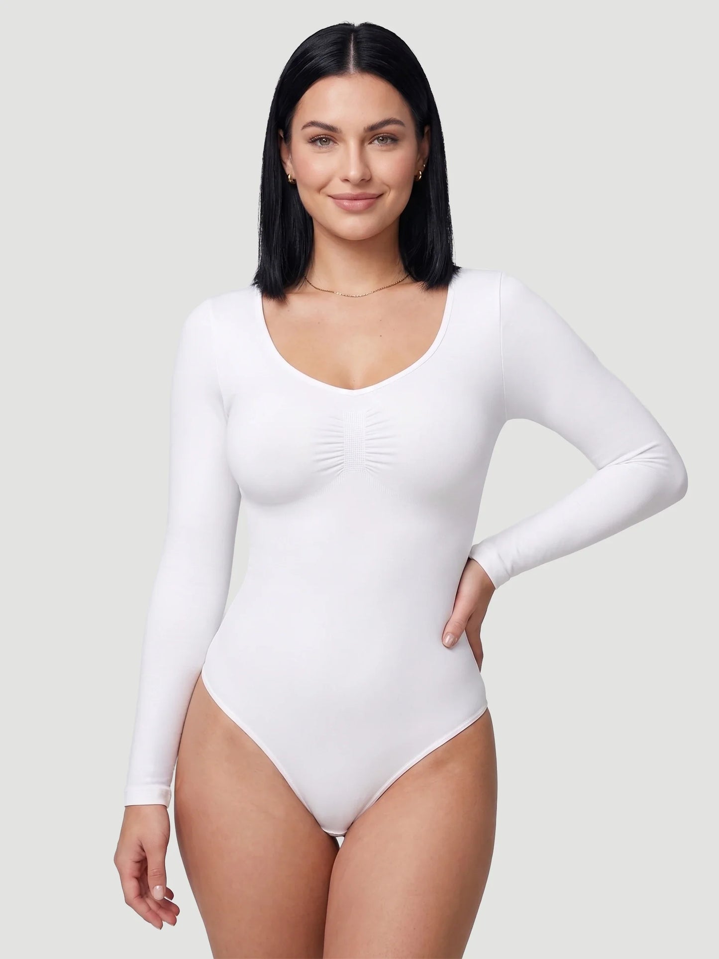 Long Sleeve Sculpt Brief Shapewear Bodysuit