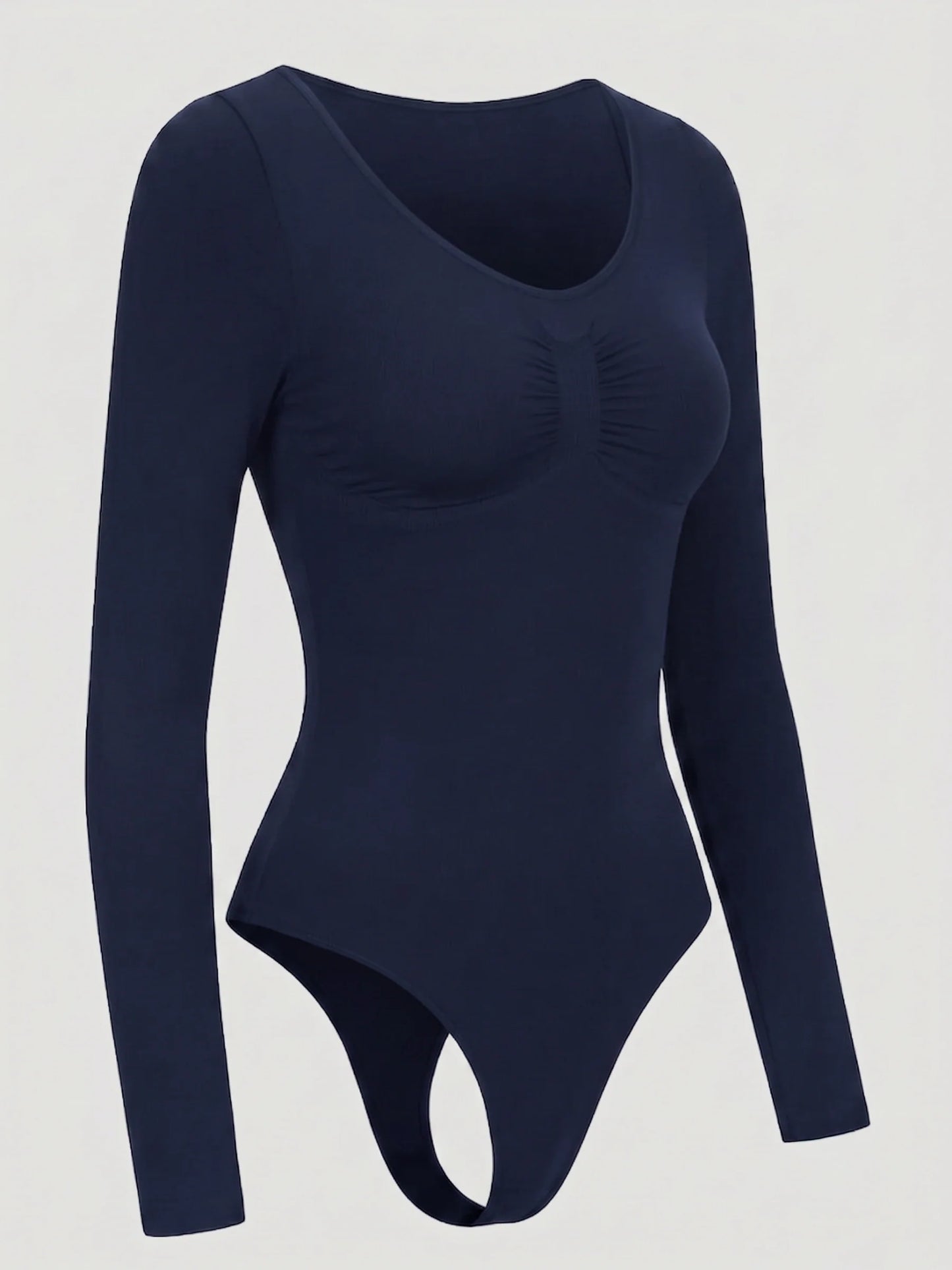 Long Sleeve Sculpt Thong Shapewear Bodysuit
