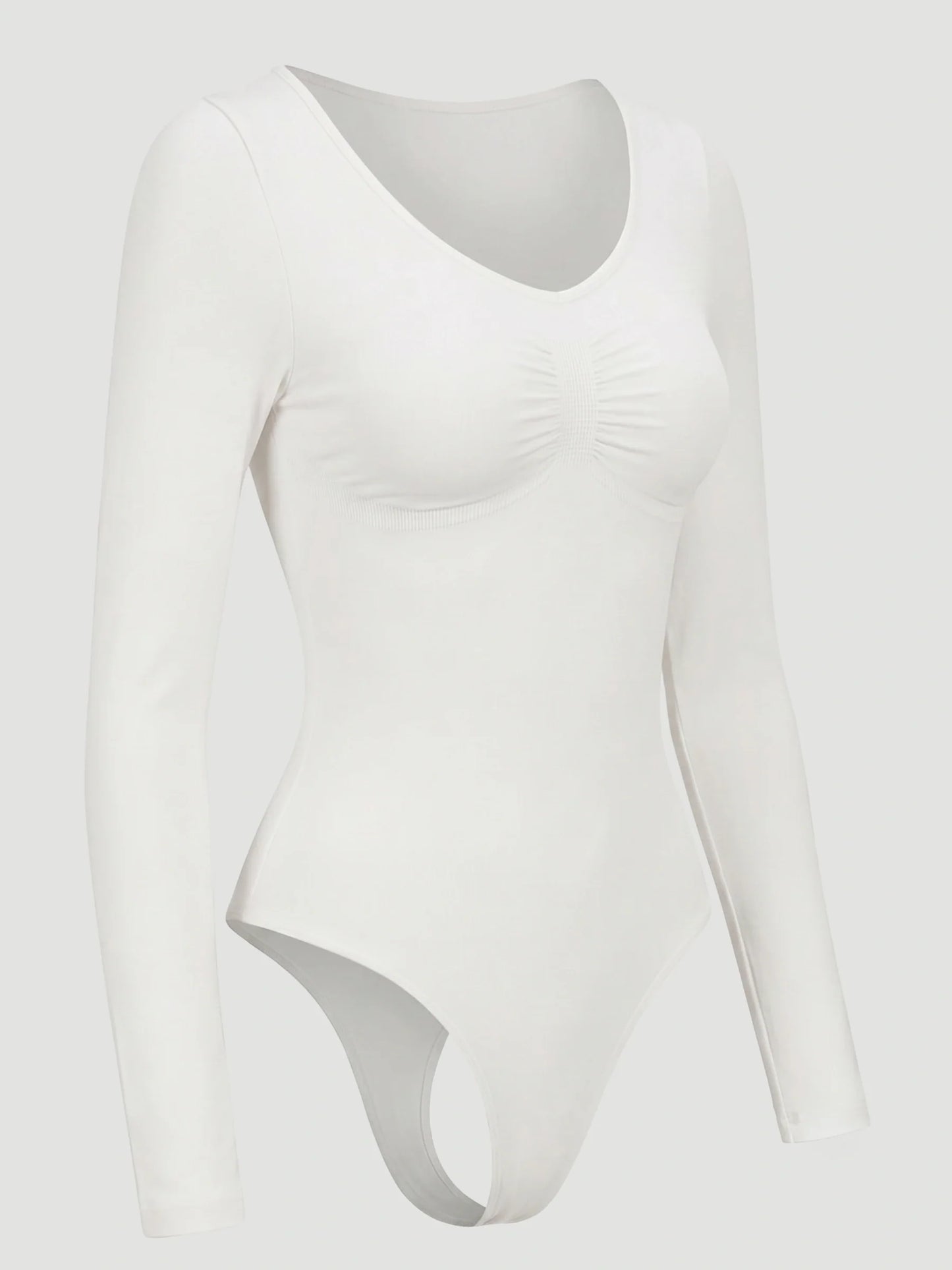 Long Sleeve Sculpt Thong Shapewear Bodysuit