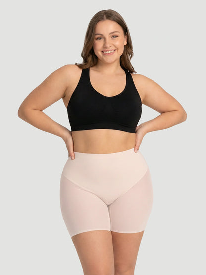 High Waisted Mesh Shaping Shorts