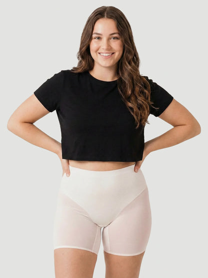 High Waisted Mesh Shaping Shorts
