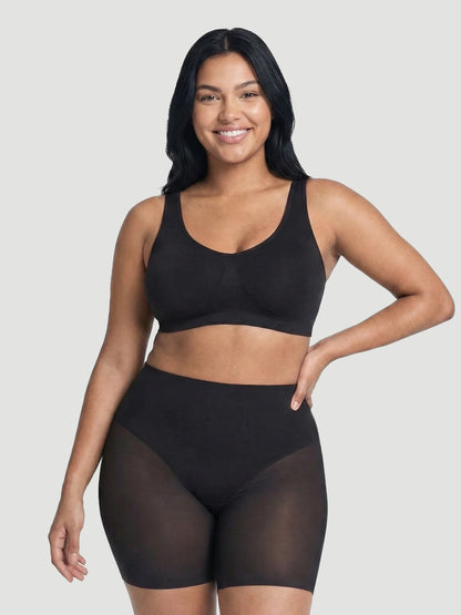 High Waisted Mesh Shaping Shorts