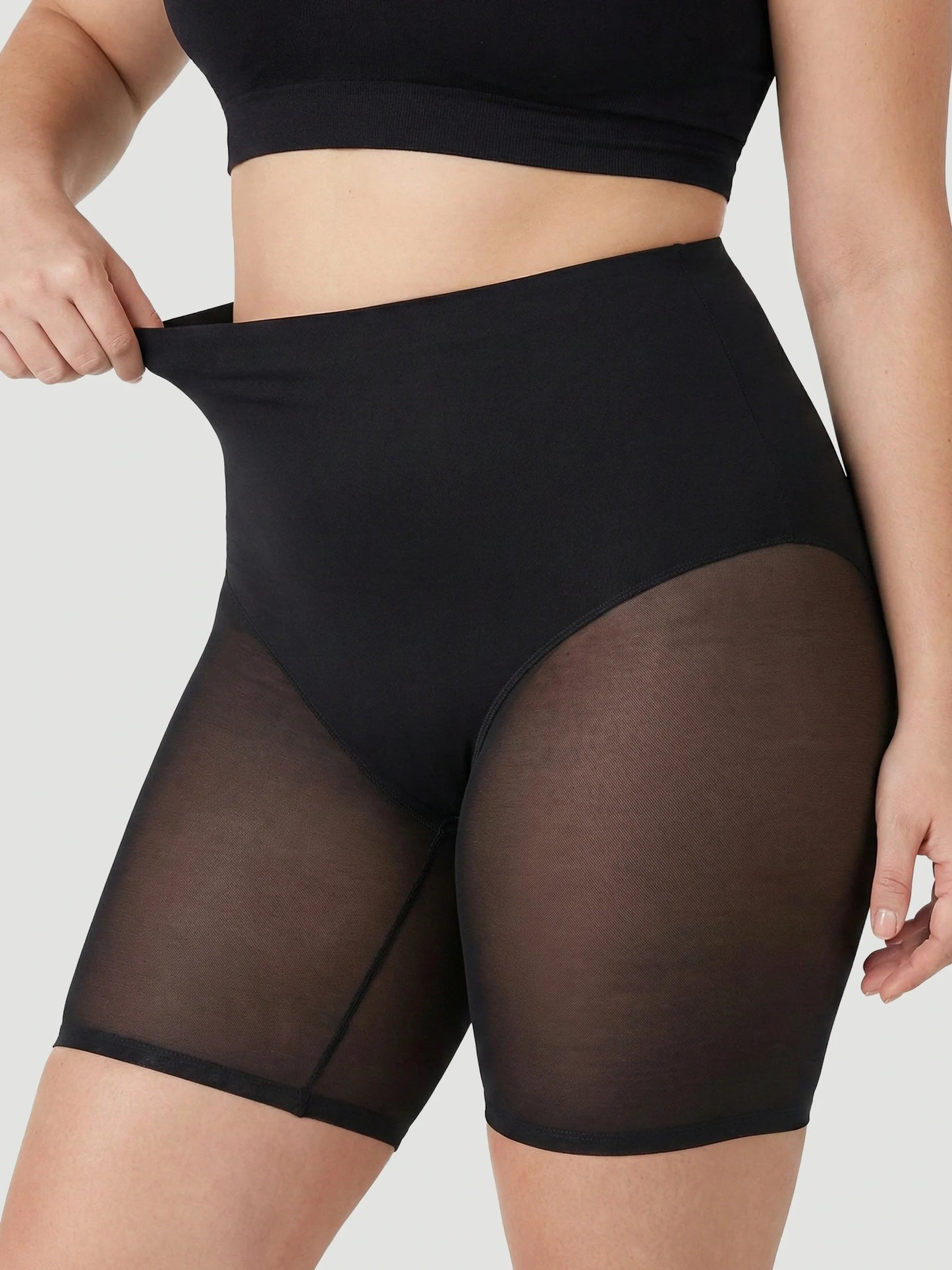 High Waisted Mesh Shaping Shorts