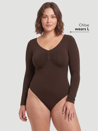 Long Sleeve Sculpt Brief Shapewear Bodysuit
