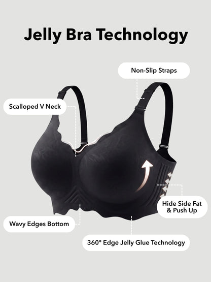 NEW DROP - LIMITED STOCK - Scalloped Push-Up Wireless Jelly Bra