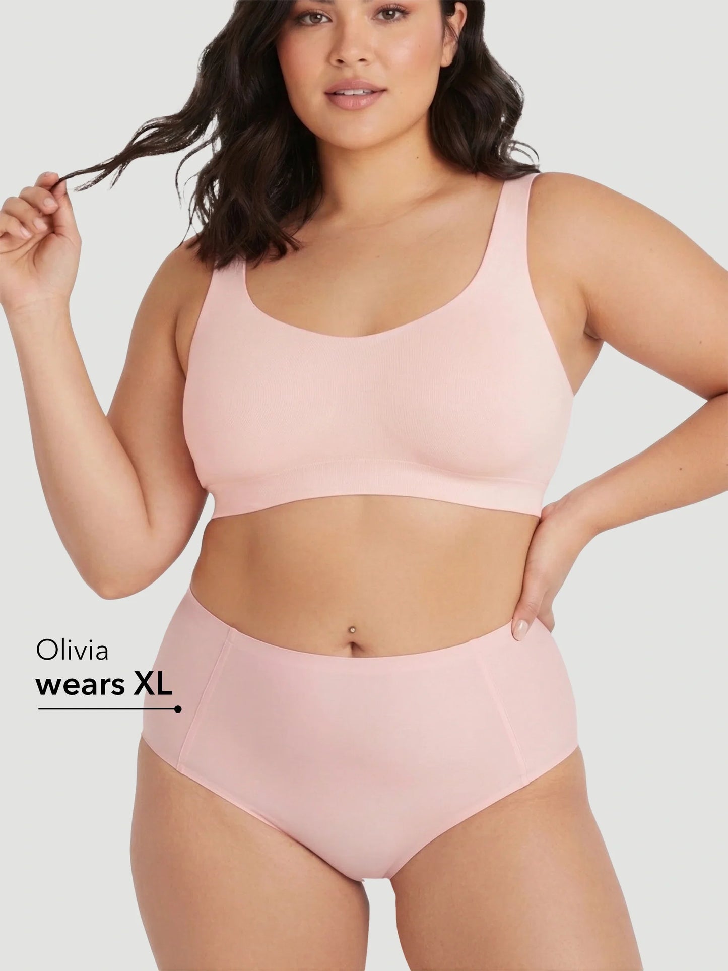 High Waist Seamless Bonded Brief Underwear