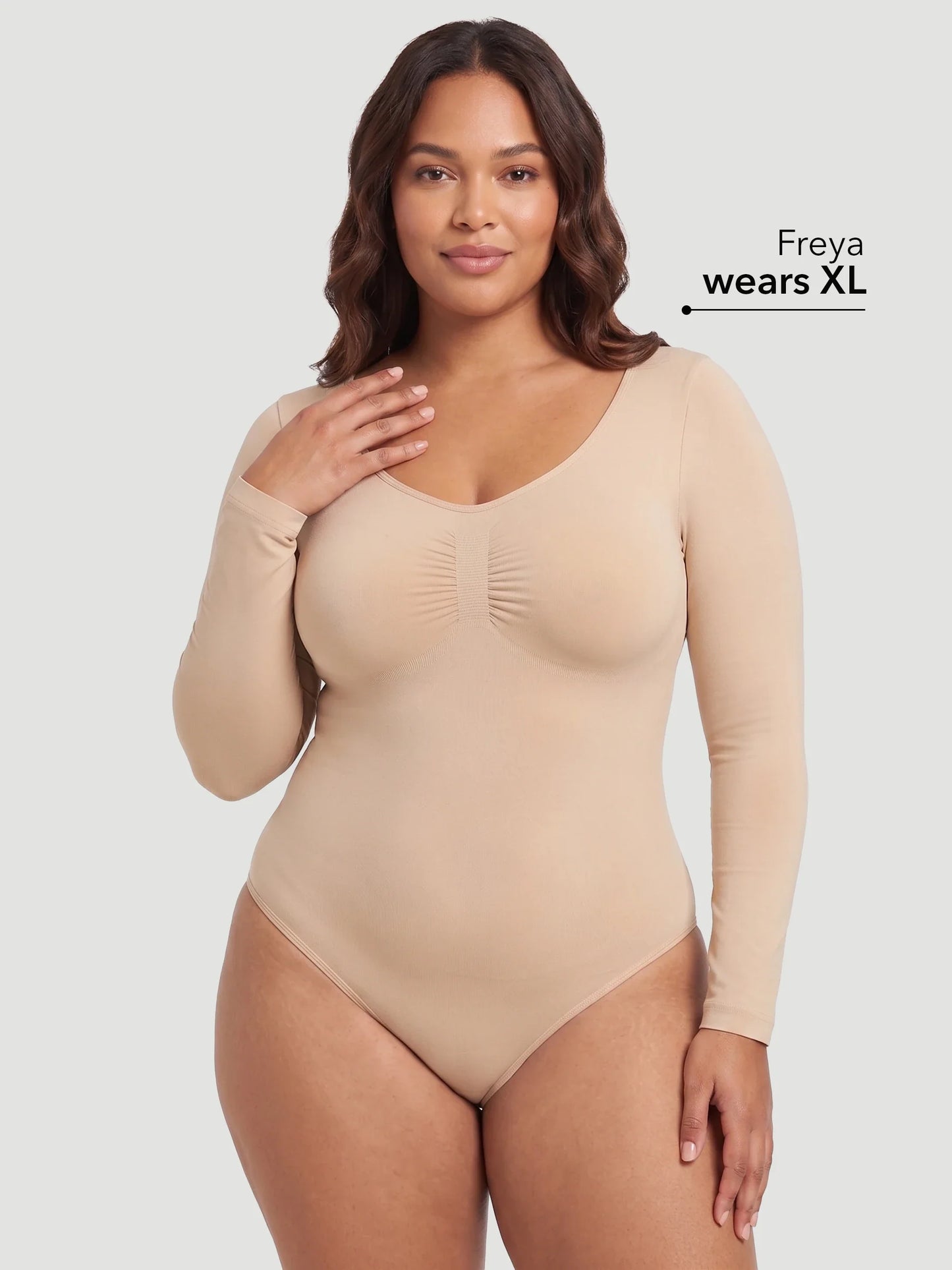 Long Sleeve Sculpt Brief Shapewear Bodysuit