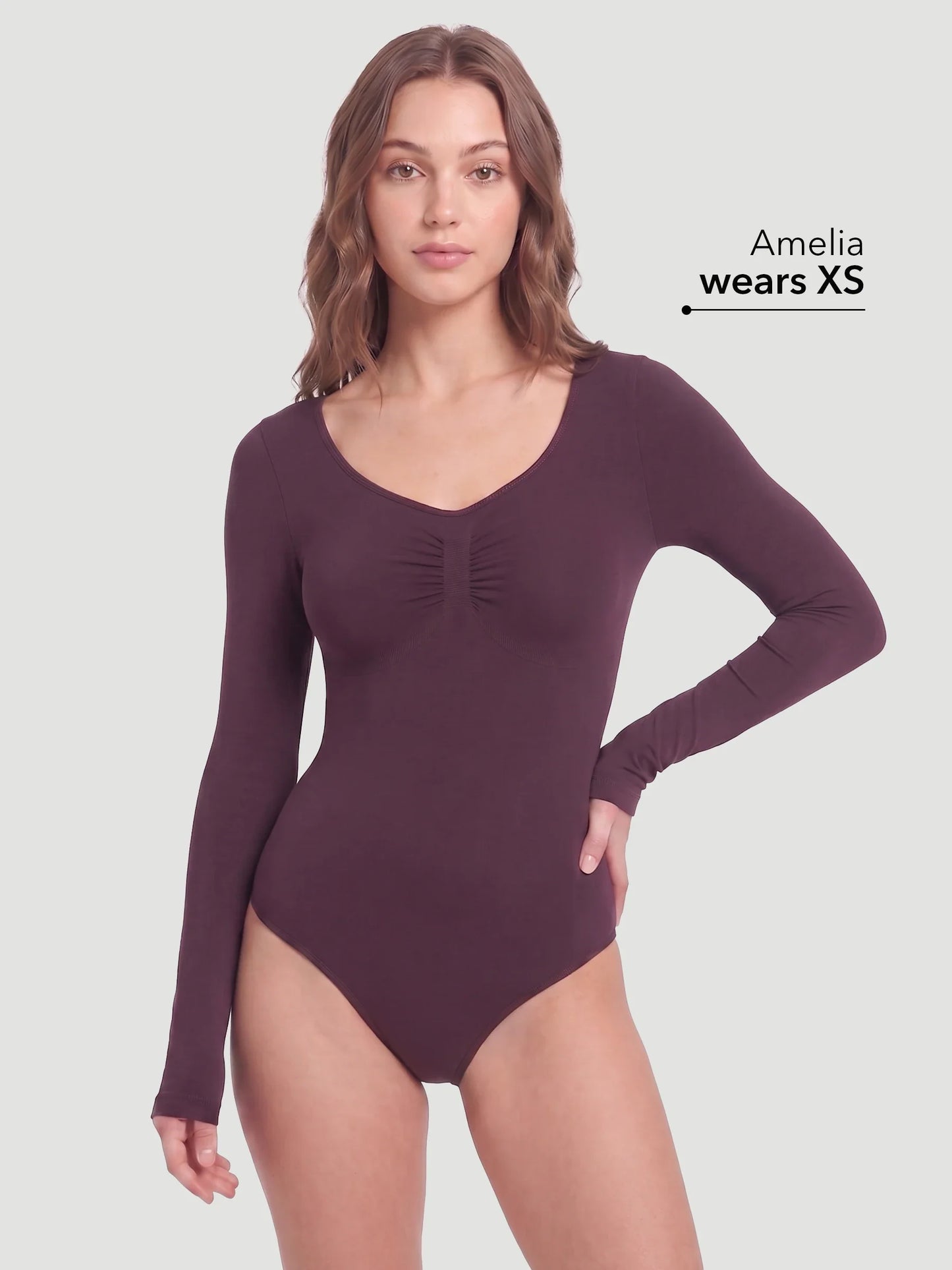 Long Sleeve Sculpt Brief Shapewear Bodysuit
