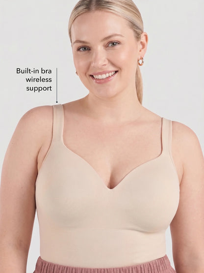 2-Pack Ultimate Comfort Built-In Bra Shaper Cami
