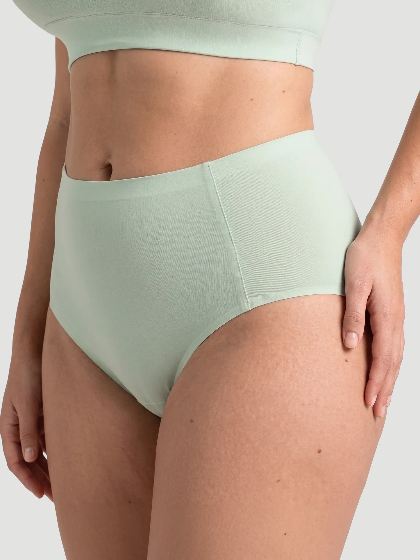 High Waist Seamless Bonded Brief Underwear