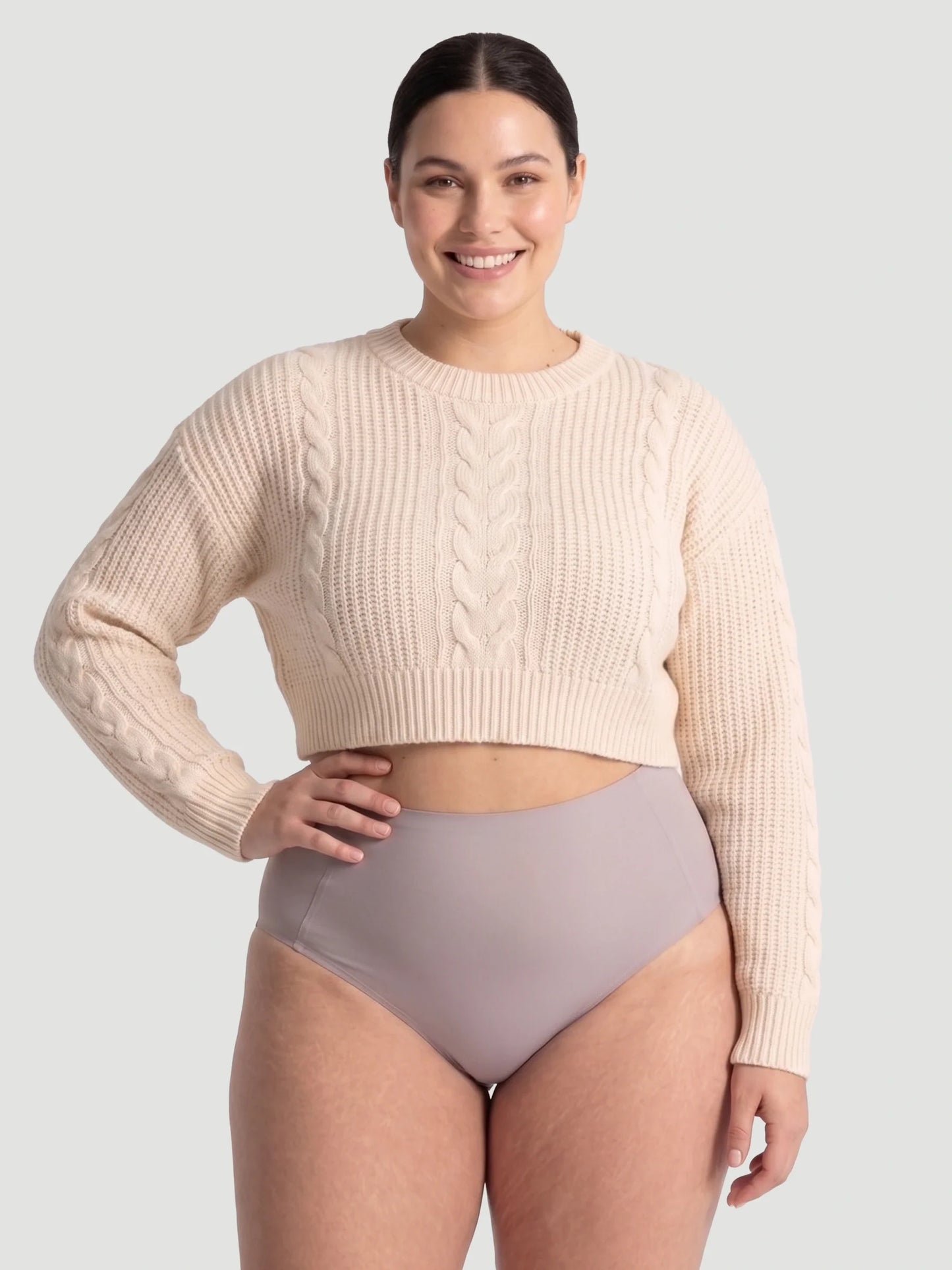 High Waist Seamless Bonded Brief Underwear