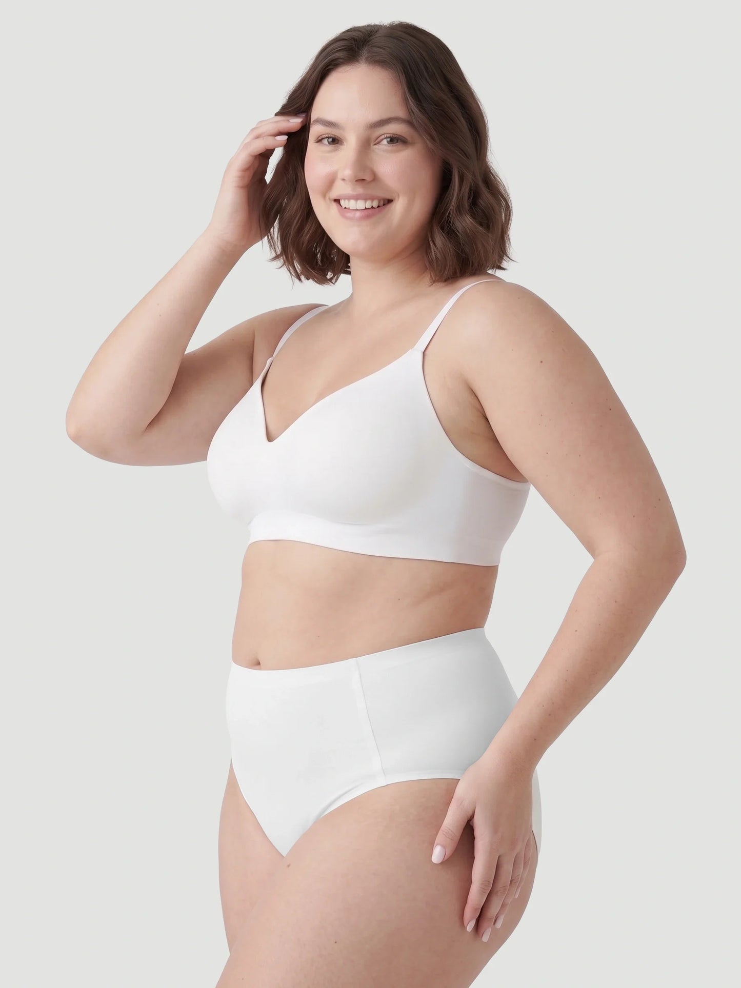 High Waist Seamless Bonded Brief Underwear